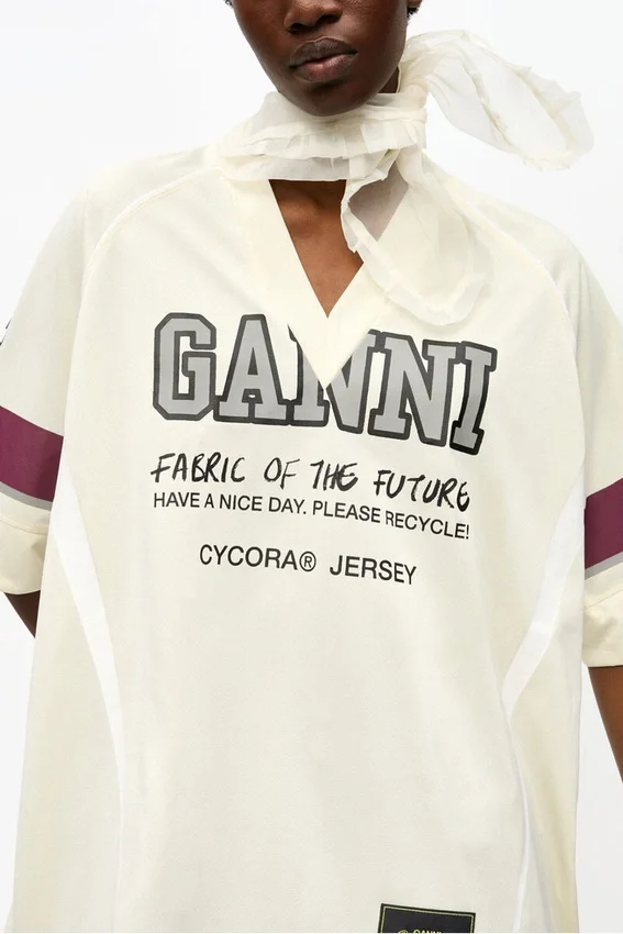 Ivory GANNI League Oversized T-shirt Ivory GANNI League Oversized T-shirt
