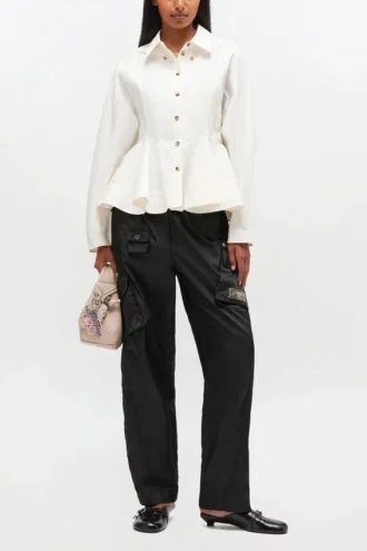 Ivory Peplum Shirt