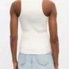 Ivory Ribbed Tank Top