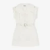 Ivory Stretch Cotton Mini Dress