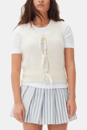Ivory Tie String Vest