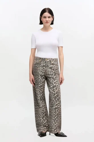 Izey Jeans in Leopard Print