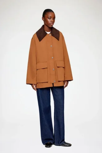 Jacket in Brown Twill