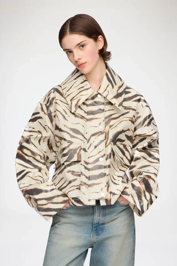 Jacket in Laminated Zebra Jacket in Laminated Zebra