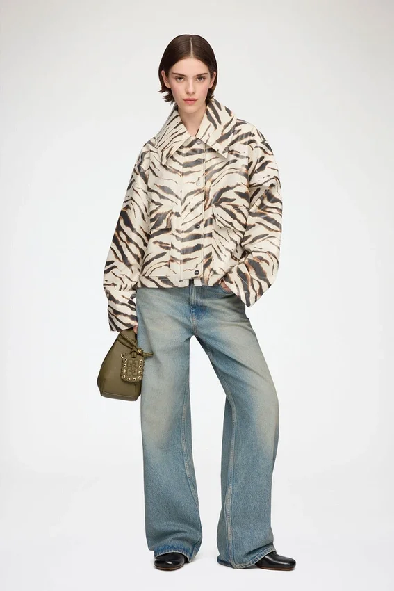 Jacket in Laminated Zebra Jacket in Laminated Zebra