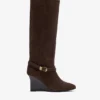 Kat High Boot in Brown Suede