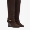 Kat High Boot in Brown Suede