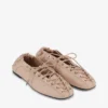 Lace-Up Ballerinas in Beige Lace-Up Ballerinas in Beige