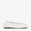 Lace-Up Ballerinas in Ivory Lace-Up Ballerinas in Ivory