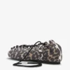Lace-Up Ballerinas in Leopard Printed Denim Lace-Up Ballerinas in Leopard Printed Denim