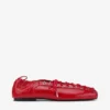 Lace-Up Ballerinas in Red Lace-Up Ballerinas in Red