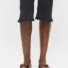 Lace-Up Mules in Brown Oleatex
