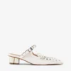 Lace-Up Mules in Ivory Lace-Up Mules in Ivory