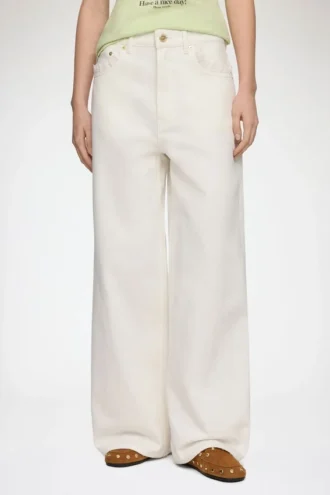 Lari Straight Jeans in White Denim