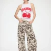 Lari Wide Jeans in Zebra Denim Lari Wide Jeans in Zebra Denim