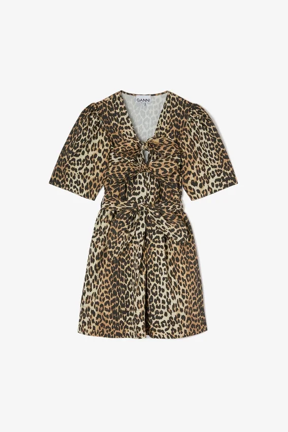 Leopard Cotton Mini Dress Leopard Cotton Mini Dress