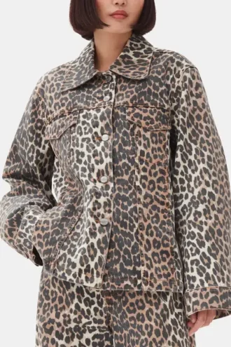 Leopard Denim Jacket
