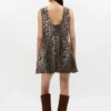 Leopard Denim Mini Dress