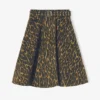 Leopard Denim Wrap Skirt