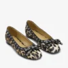 Leopard Eyelet Bow Ballerinas