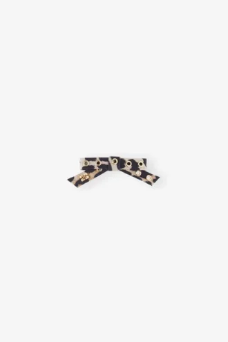 Leopard Eyelet Bow Barrette