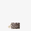 Leopard Grained Bou Card Holder With Flap