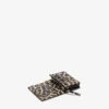 Leopard Grained Bou Card Holder With Flap