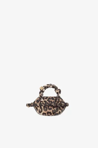 Leopard Grained Nano Bou Bag Nano