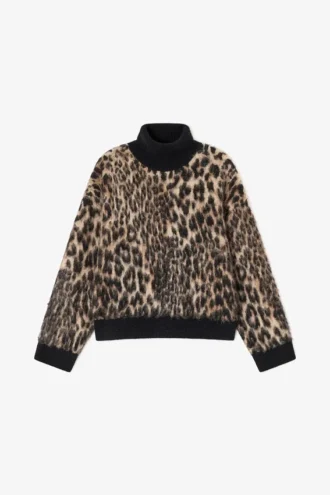 Leopard High-neck Sweater
