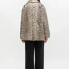 Leopard Laminated Cotton Jacket