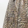 Leopard Laminated Cotton Jacket