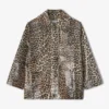 Leopard Laminated Cotton Jacket