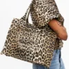 Leopard Large Canvas Tote Bag