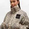 Leopard Nylon Parka Coat Leopard Nylon Parka Coat