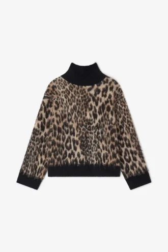 Leopard Open Back Sweater