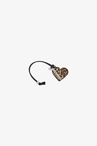 Leopard Print Bou Heart Mirror