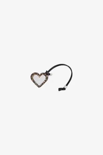 Leopard Print Bou Heart Mirror