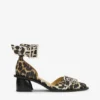 Leopard Print Feminine Buckle Open Cut Pumps Leopard Print Feminine Buckle Open Cut Pumps