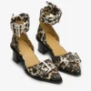 Leopard Print Feminine Buckle Open Cut Pumps Leopard Print Feminine Buckle Open Cut Pumps
