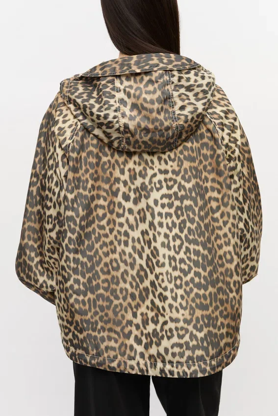 Leopard Print Nylon Jacket Leopard Print Nylon Jacket
