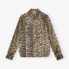 Leopard Print Satin Shirt Leopard Print Satin Shirt
