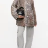 Leopard Printed Canvas Midi Jacket Leopard Printed Canvas Midi Jacket