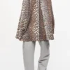Leopard Printed Canvas Midi Jacket Leopard Printed Canvas Midi Jacket
