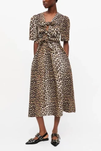 Leopard Printed Cotton Dress