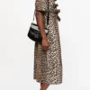 Leopard Printed Cotton Dress