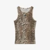 Leopard Rib Tank Top