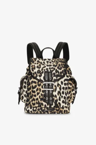 Leopard Small Nylon Bucky Backpack
