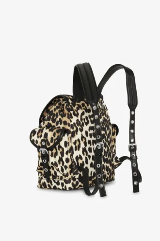 Leopard Small Nylon Bucky Backpack