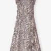 Leopard Stretch Sequins Long Dress Leopard Stretch Sequins Long Dress