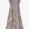 Leopard Stretch Sequins Long Dress Leopard Stretch Sequins Long Dress